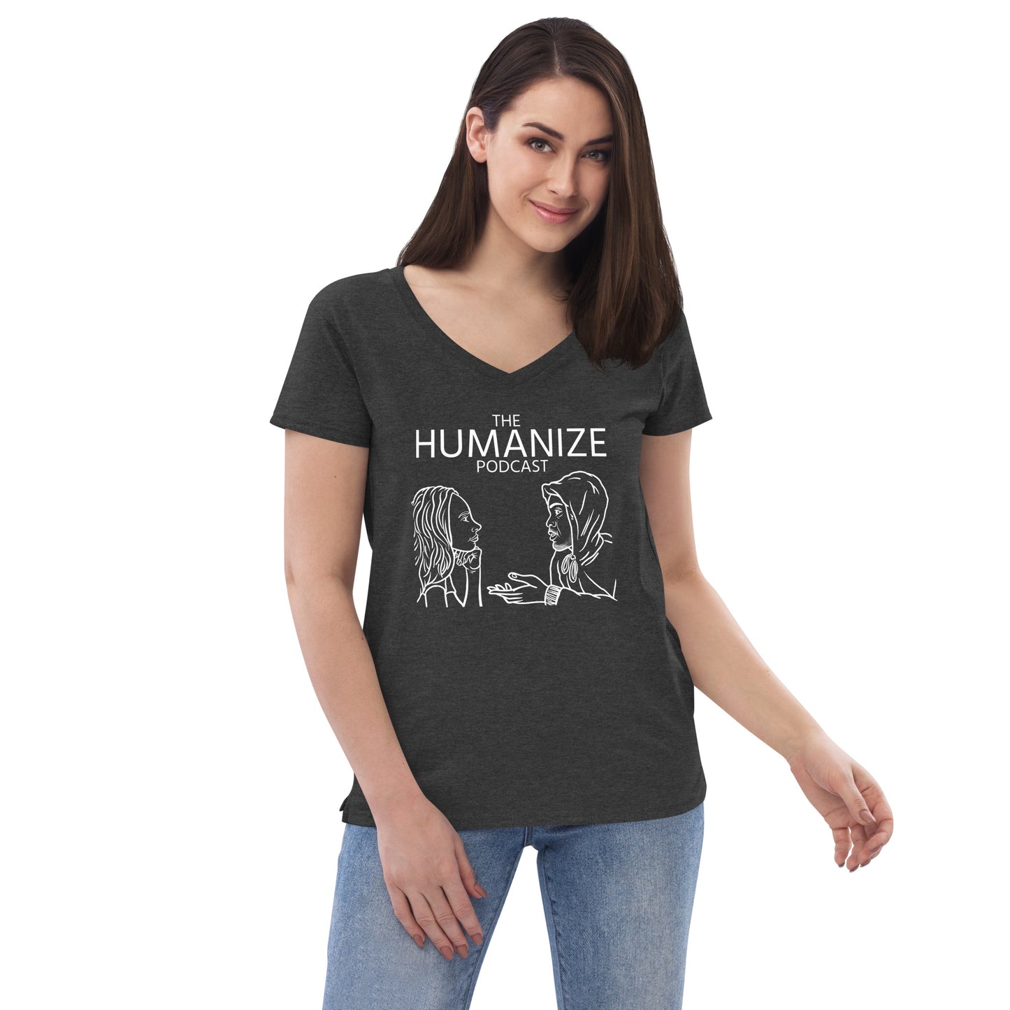 Humanize Cover Art Recycled V-neck T-shirt