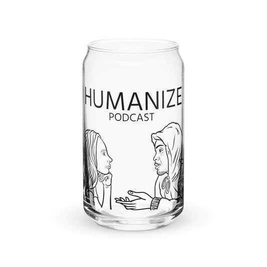 Humanize 16 oz glass