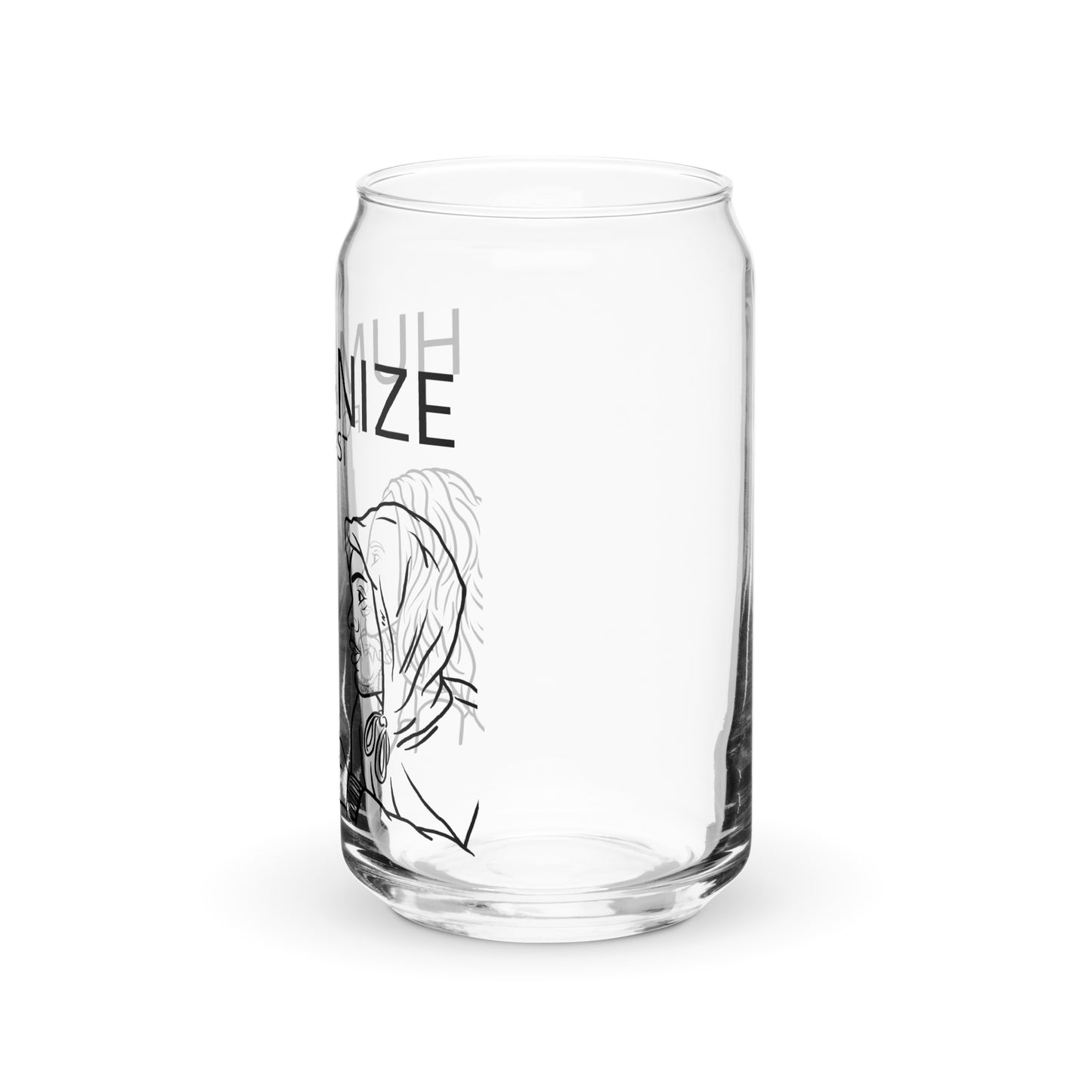 Humanize 16 oz glass